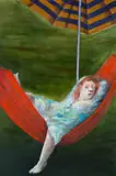 Karin Jaroszynska, The Hammock, oil on paper