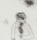 Robert Hodgins, Solitary, 2008, etching on paper
