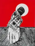 Senzeni Marasela, Ijeremani Lam II, 2014, colour linocut on paper