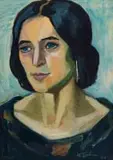 Maggie Laubser, Portrait of a Woman, 1924, oil on wood panel