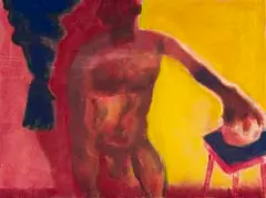 Robert Hodgins, Untitled (Nude Figure), 1980, oil on canvas