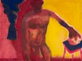 Robert Hodgins, Untitled (Nude Figure), 1980, oil on canvas