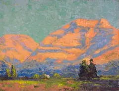 Jacobus Hendrik Pierneef, Sunlit Mountains, 1918, oil on canvas