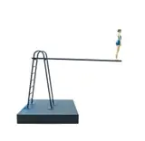 Doreen Southwood, The Swimmer, 2003, hand-painted bronze