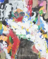 Misheck Masamvu, Abstract Composition, 2021, oil on canvas
