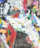 Misheck Masamvu, Abstract Composition, 2021, oil on canvas