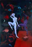 Beezy Bailey, Ghost Dancers in the Rainlight Night, 2016, oil on canvas