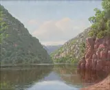 Jan Ernst Abraham Volschenk, Keurbooms River, Knysna, 1921, oil on canvas