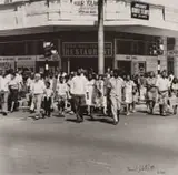 David Goldblatt, Saturday Morning at the Corner of Commissioner and Trichardt Streets, Boksburg, photographic print on paper