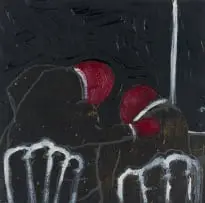 Cinga Samson, Untitled (Influence), oil on paper