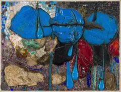 Armando Baldinelli, Abstract Mosaic, ceramic tiles and found objects