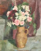 Vase with Flowers by Maud Sumner, oil on canvas laid down on board, sold Mar 2026