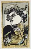 William Kentridge, Art in a State of Grace - Woman with Fish (S.292), 1988, colour screenprint on paper