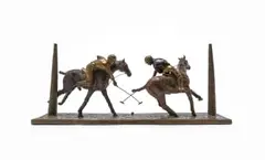 Robert Leggat, Polo Players, 2003, bronze with a brown patina