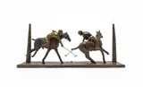 Robert Leggat, Polo Players, 2003, bronze with a brown patina