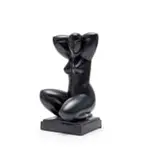Florian Wozniak, Kneeling Nude, 2004, bronze with a black patina