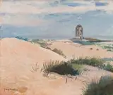 Frans Oerder, The Lighthouse at Katwijk aan Zee, oil on canvas