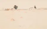 Jacobus Hendrik Pierneef, Landscape with Houses in the Distance