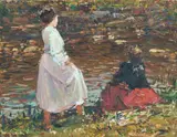 Adriaan Boshoff, Peacefulness, oil on canvas laid down on board
