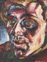 Harry Trevor, Self-Portrait, oil on board