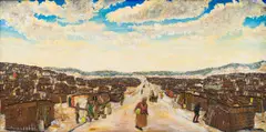 Vusi Khumalo, Section C, Duncan Village, 1998, oil and mixed media on board