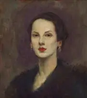 John Henry Amshewitz, Portrait of Miss Naomi Morgan, 1933, oil on board