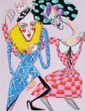 Dominique Cheminais, Hotel Guests, 2025, acrylic paint marker on paper