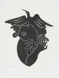 Bill (William John) Davis, Dream, 1991, woodcut on paper