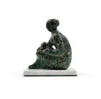 Bill (William John) Davis, Seated Nude, 1972, bronze, on a marble base
