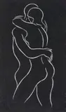Bill (William John) Davis, Lovers, 2016, woodcut on tissue paper