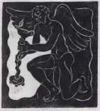 Bill (William John) Davis, Rev.2.5, 1988, woodcut on tissue paper
