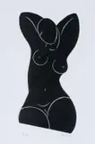Bill (William John) Davis, Female Nude, 1990, linocut on paper