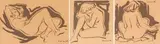 Maurice van Essche, Three Nudes, three, 1952, screenprint on paper