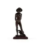 Joy Rose-Innes, Youth, bronze, on a wooden base