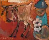 Frans Claerhout, Donkie (Donkey), oil on board