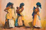 Titta Fasciotti, Group of Women and Baby