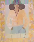 Elsabe Schady, Meisie by die Venster (Girl at the Window), 1979, oil on canvas