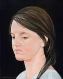 Hanneke Benadé, Girl II Portrait, oil pastel on cotton paper