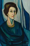 Anna Vorster, Woman in Blue, 1968, oil on canvas