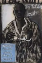 Leon Vermeulen, Shackled: The Last Hunger Strike in Hospital, pastel and charcoal on paper