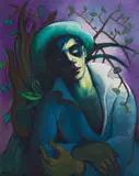 Johannes Meintjes, Sleeping Boy (JM 704), 1960, oil on board