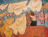 Eleanor Esmonde-White, Washing Day, oil on canvas