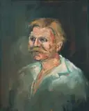 Mel Brigg, Portrait of a Man, 1978, oil on board