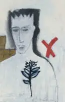Philip Badenhorst, Untitled (Figure with Plant), 1993, oil on paper