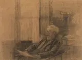 Frans Oerder, Portrait of a Gentleman, charcoal on paper