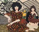 Gillian Chase, Anna and Stellanette, 1974, oil on board