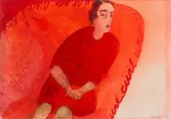 Penny Siopis, Civil War Woman A, 2001, watercolour on paper