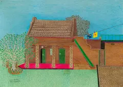 Clifford Mpai, House, 1985, colour pencil on paper