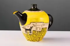 Fée Halsted, A Little Fart in the Face, 1986, painted and glazed ceramic