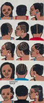 Ahongan Komla, Barber poster II, acrylic on wood